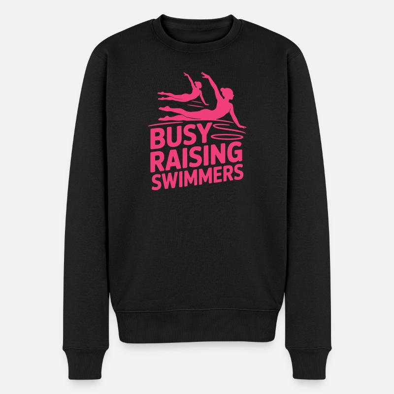 Synchronschwimmen Kunstschwimmen Wassersport - Männer Premium Bio Pullover - Schwarz