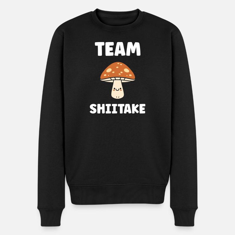 Equipe Shiitake: champignon kawaii - Pull Premium bio Homme - noir