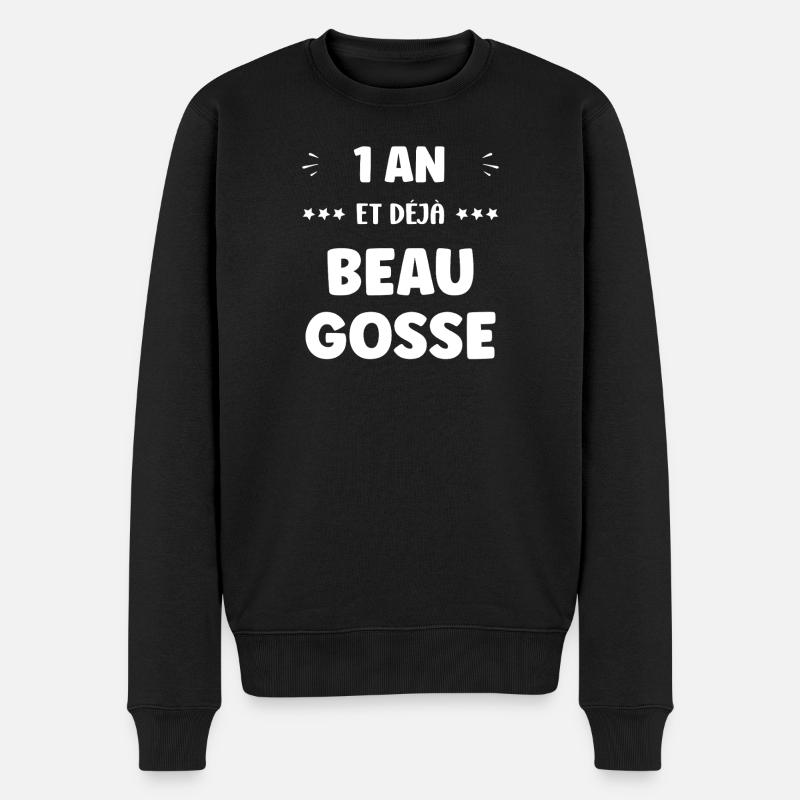 1 An Déjà Beau Gosse - Pull Premium bio Homme - noir