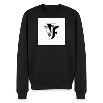 VF Monogramm Metallisch - Männer Premium Bio Pullover - Schwarz - Vorne - Nico (187cm)