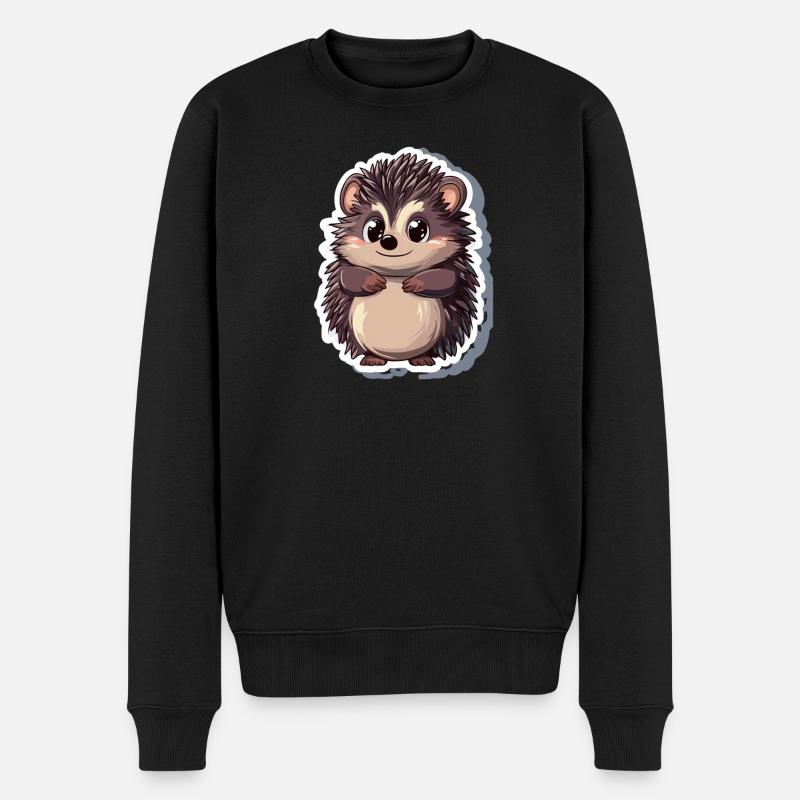 Igel - Männer Premium Bio Pullover - Schwarz