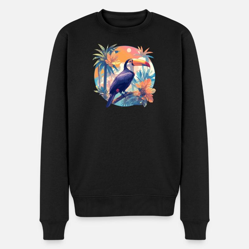 Tukane Tukan - Männer Premium Bio Pullover - Schwarz