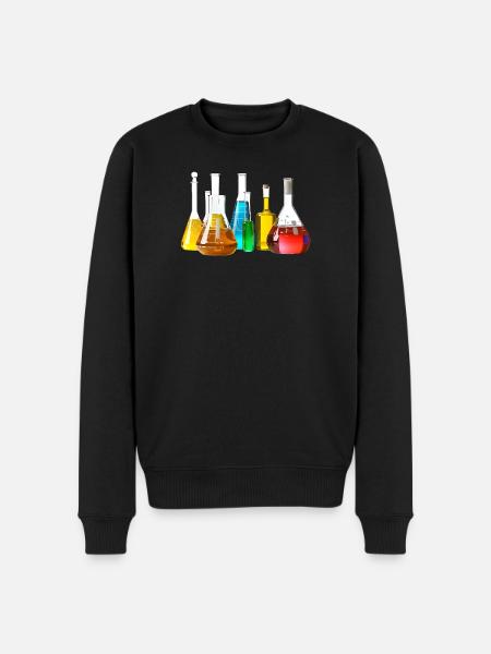 Bunte Laborgläser Kollektion - Männer Premium Bio Pullover - Schwarz