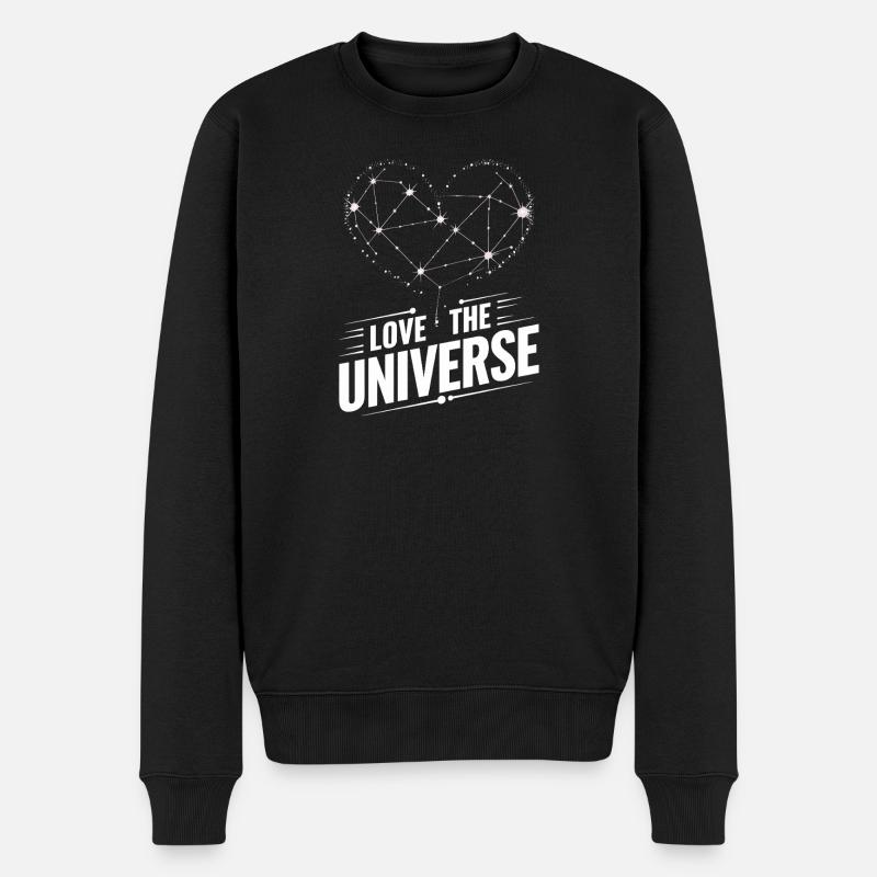 Amour L’Univers Constellation Coeur Cosmos - Pull Premium bio Homme - noir