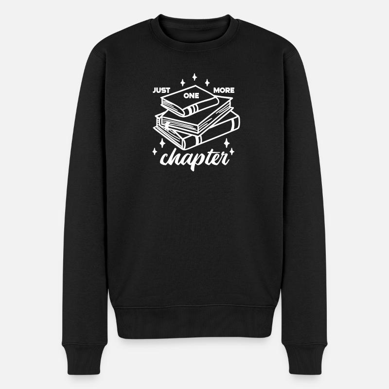 just one more chapter Buch Bücher lesen Leseratte - Männer Premium Bio Pullover - Schwarz