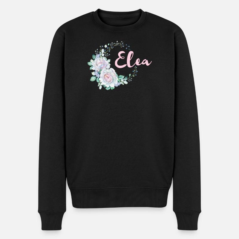Für Elea - Männer Premium Bio Pullover - Schwarz