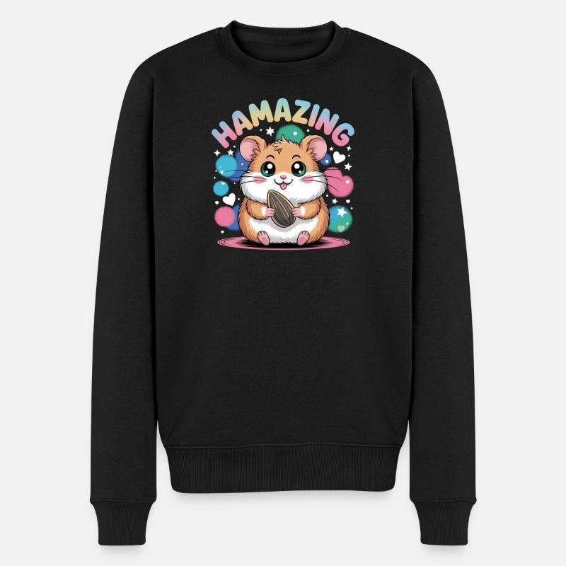 Hamazing Kawaii Hamster Seed Hearts - Pull Premium bio Homme - noir