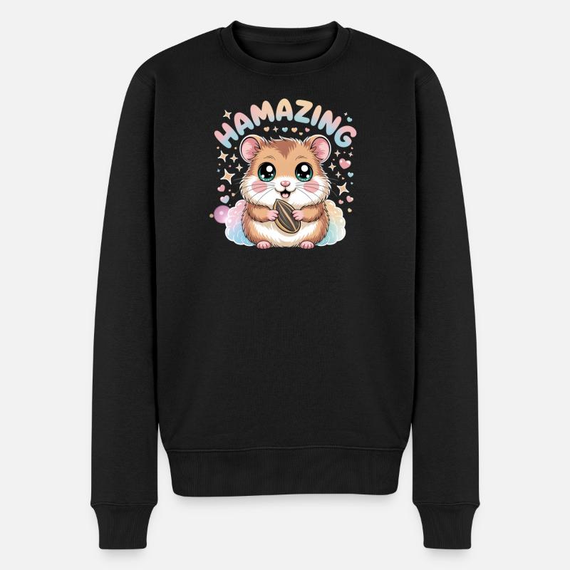 Hamazing Kawaii Hamster Seed Hearts - Pull Premium bio Homme - noir