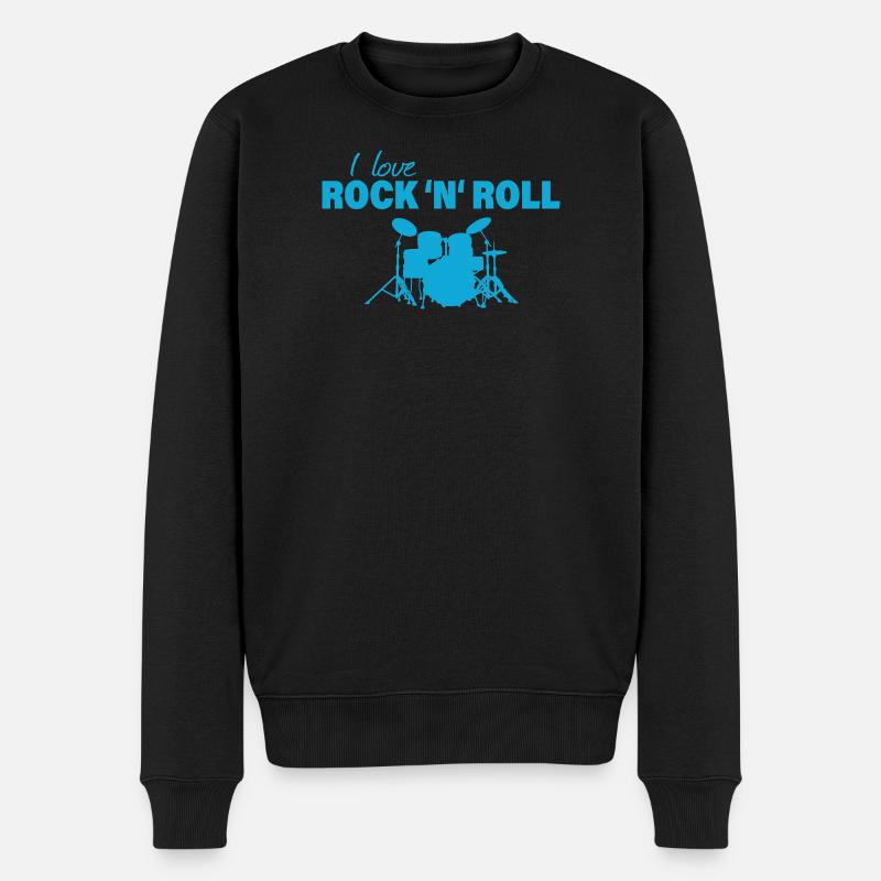 ROCK `N` ROLL - Männer Premium Bio Pullover - Schwarz