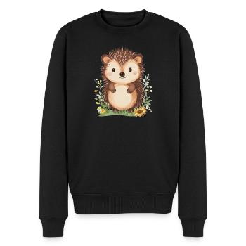 Igel - Männer Premium Bio Pullover - Schwarz - Vorne - Nico (187cm)