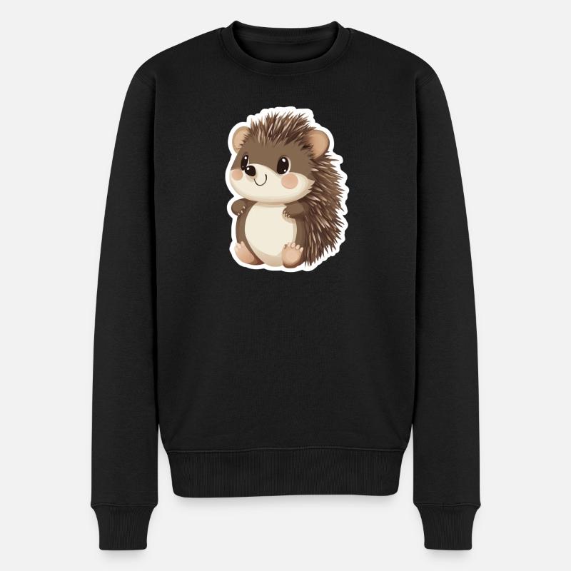 Igel - Männer Premium Bio Pullover - Schwarz