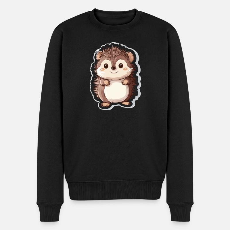 Igel - Männer Premium Bio Pullover - Schwarz