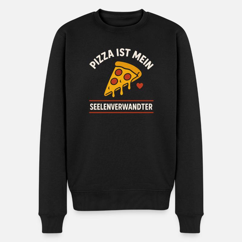 La pizza est mon âme sœur pour les amateurs de pizza - Pull Premium bio Homme - noir