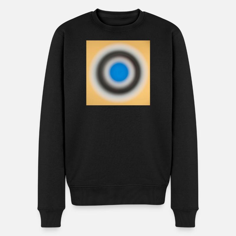 Yellow_001 - Männer Premium Bio Pullover - Schwarz