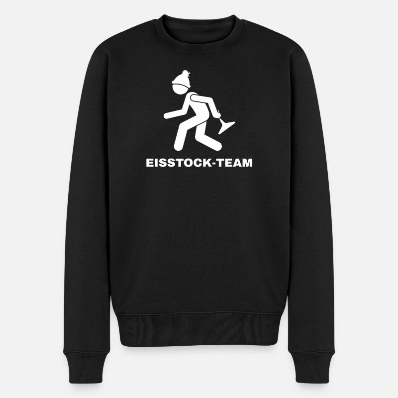 EISSTOCK-TEAM - Männer Premium Bio Pullover - Schwarz