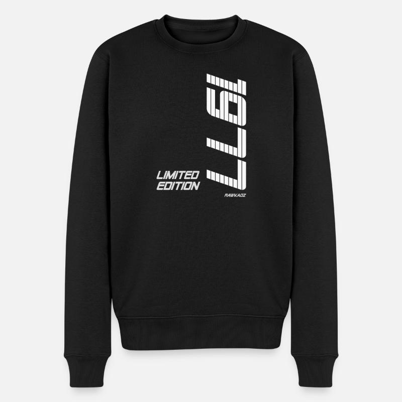 Limitierte Edition Stil Logo - Männer Premium Bio Pullover - Schwarz