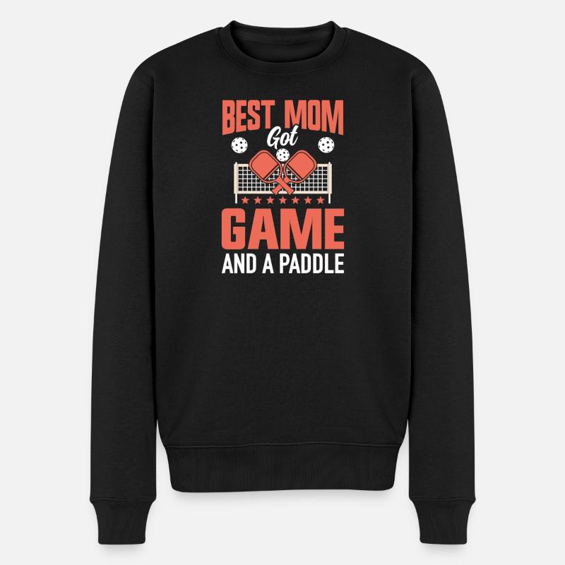Pickleball Mama Mutter Paddleball Maman - Pull Premium bio Homme - noir