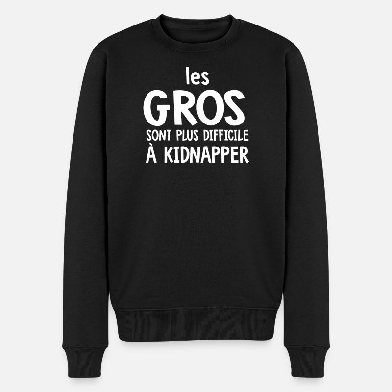 Der große, härtere Humor - Männer Premium Bio Pullover - Schwarz