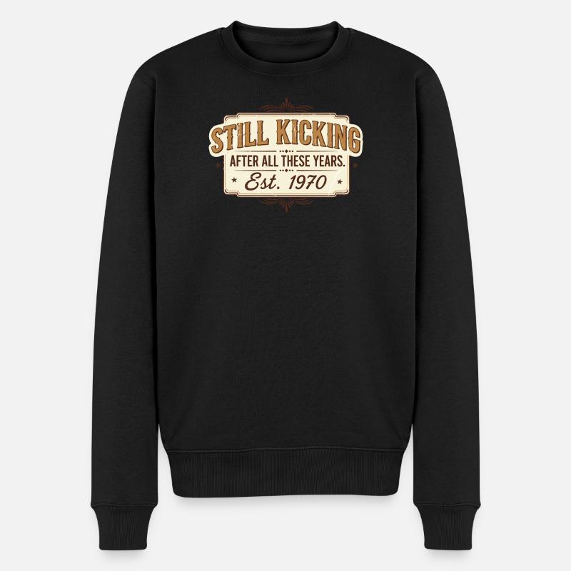 Jahrgang 1970 - Männer Premium Bio Pullover - Schwarz
