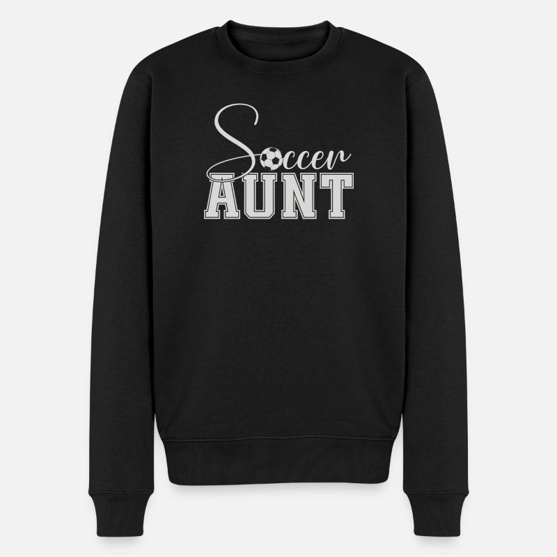 Fußball-Tante - Männer Premium Bio Pullover - Schwarz