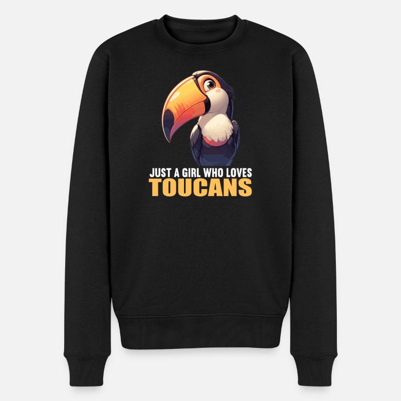 Tukane Tukan - Männer Premium Bio Pullover - Schwarz