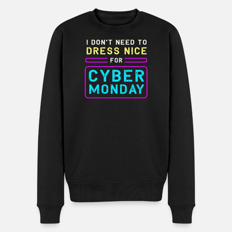 Kaufrausch Cyber Monday - Männer Premium Bio Pullover - Schwarz