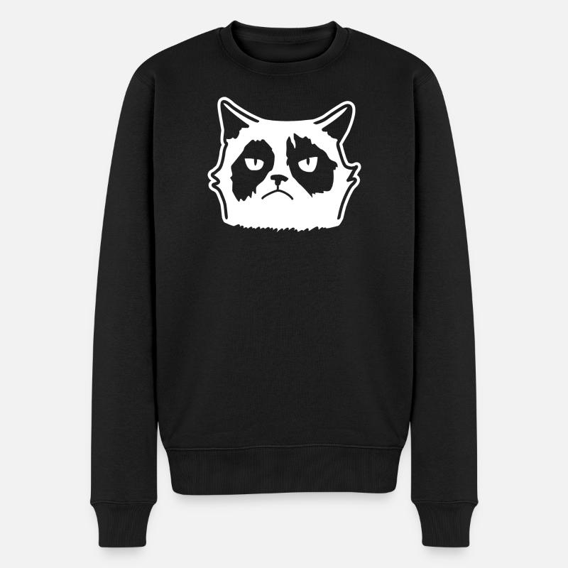 Mürrische Katze: Cartoon & Fun - Pull Premium bio Homme - noir