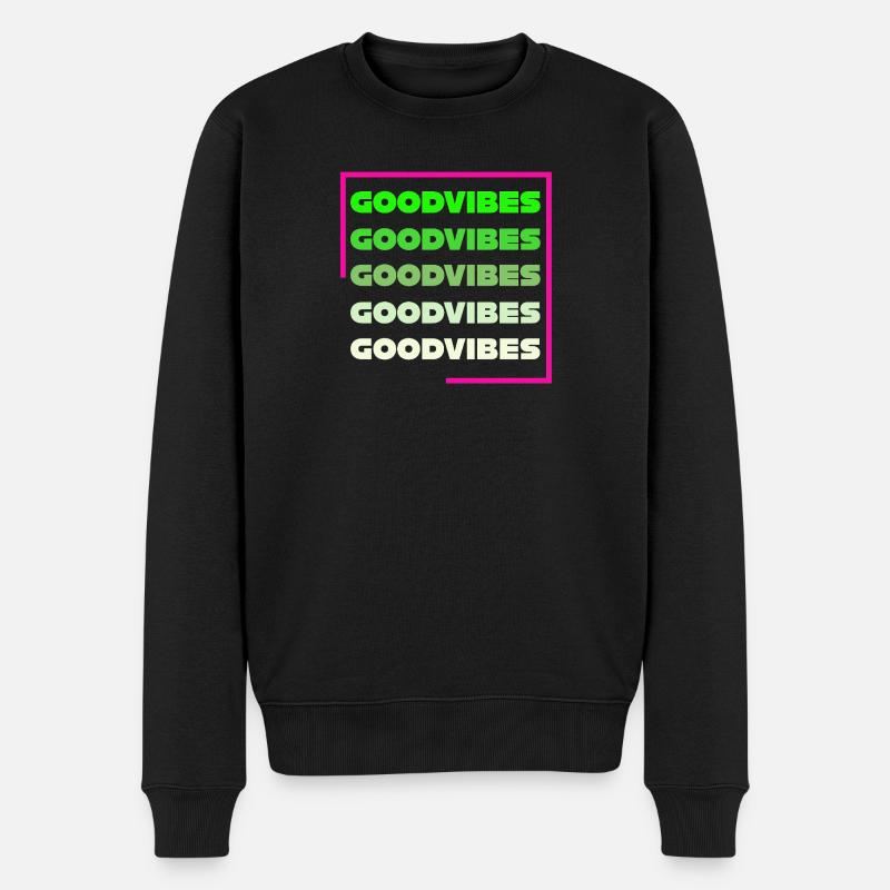 Ondes positives - Pull Premium bio Homme - noir