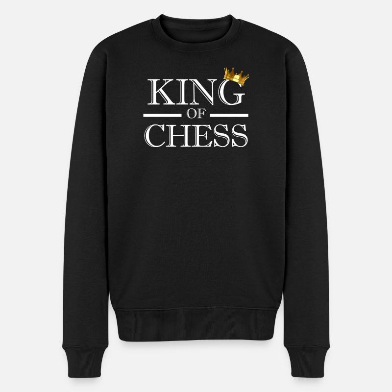 Roi des échecs Joueur d’échecs - Pull Premium bio Homme - noir