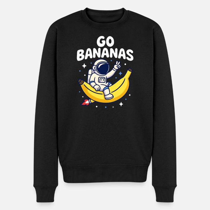 Go Bananas Astronaute Banane - Pull Premium bio Homme - noir