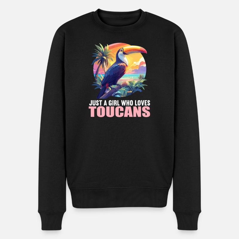 Tukane Tukan - Männer Premium Bio Pullover - Schwarz