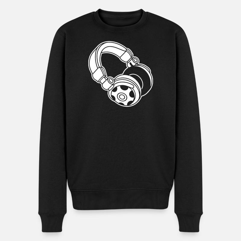 Silhouette du casque : DJ & Music Vibes - Pull Premium bio Homme - noir