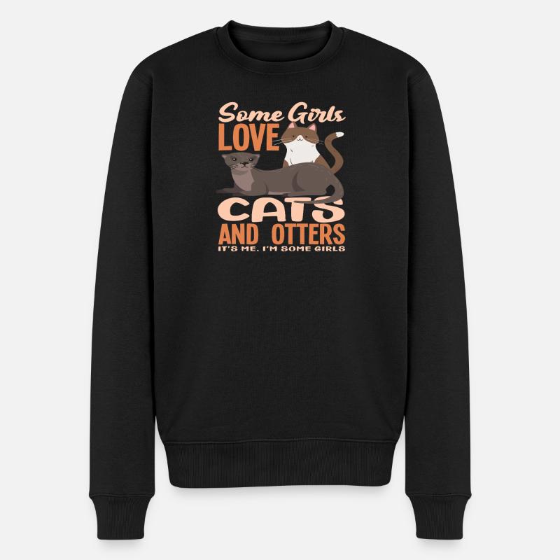 Chats loutre de mer - Pull Premium bio Homme - noir
