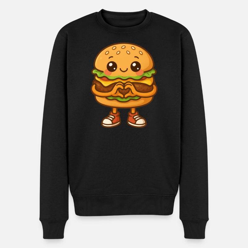 Kawaii Hamburger Herzchenfreund - Pull Premium bio Homme - noir