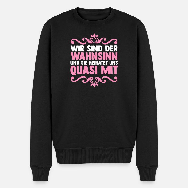 JGA Team Braut Junggesellinnenabschied - Männer Premium Bio Pullover - Schwarz