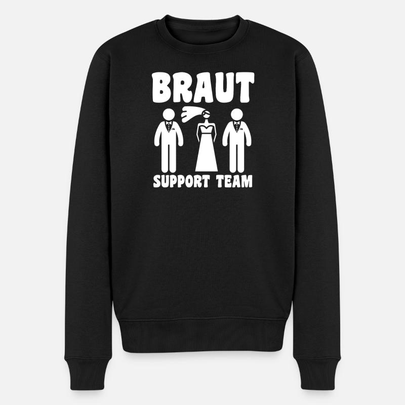 JGA Team Braut Junggesellinnenabschied - Männer Premium Bio Pullover - Schwarz