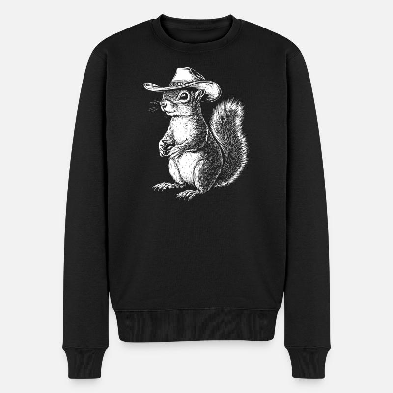 Chapeau de cowboy écureuil western - Pull Premium bio Homme - noir