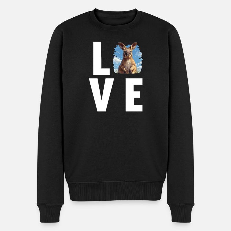 Wallabys Wallaby - Männer Premium Bio Pullover - Schwarz