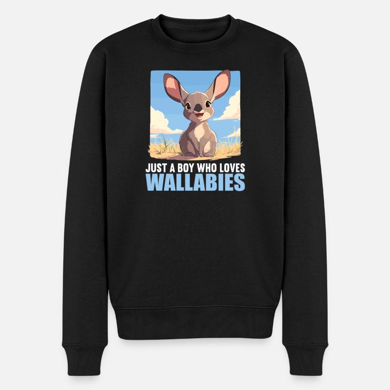 Wallabys Wallaby - Männer Premium Bio Pullover - Schwarz