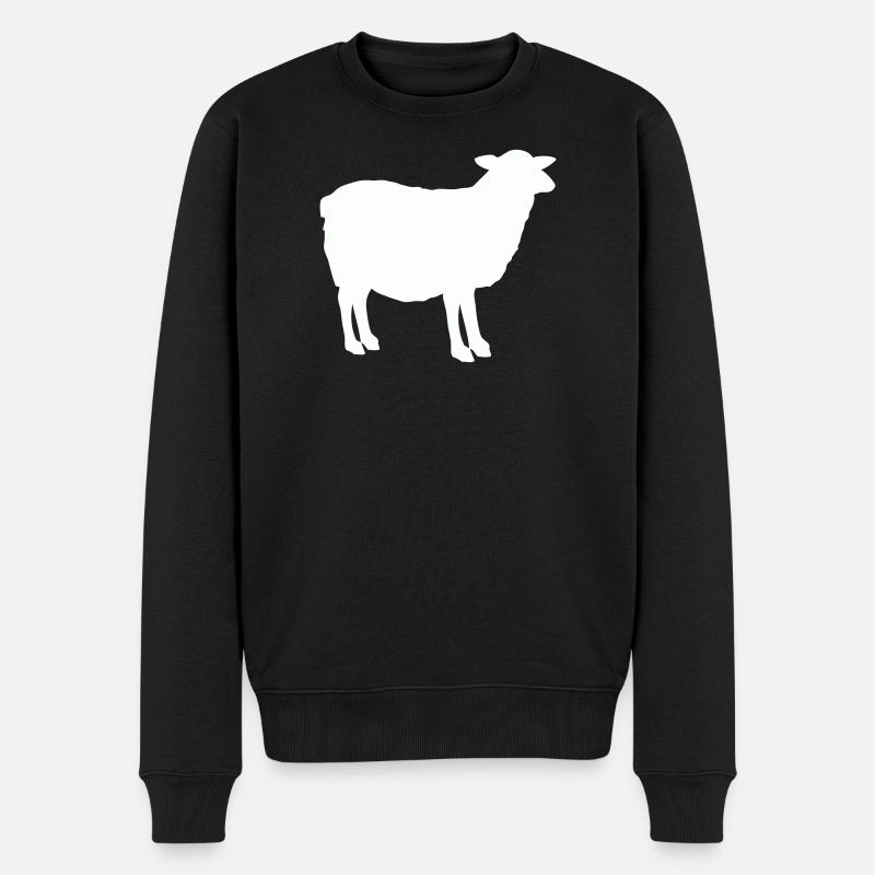 Silhouette de mouton - Pull Premium bio Homme - noir
