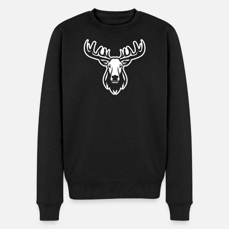 Tête d’orignal - Pull Premium bio Homme - noir