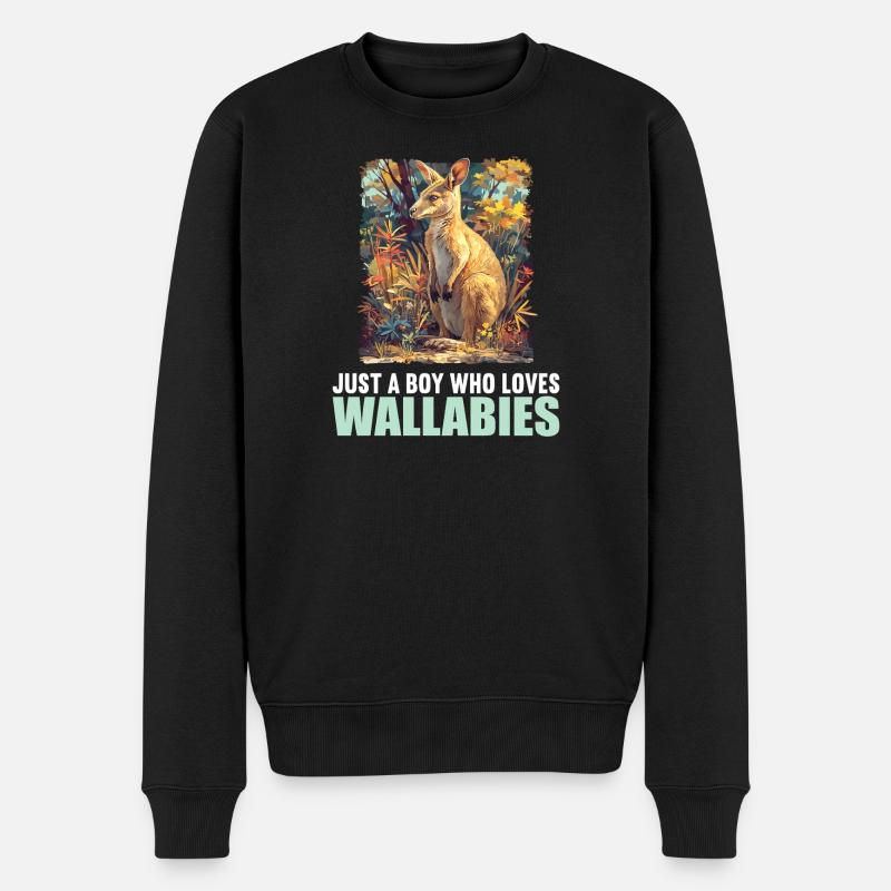Wallabys Wallaby - Männer Premium Bio Pullover - Schwarz