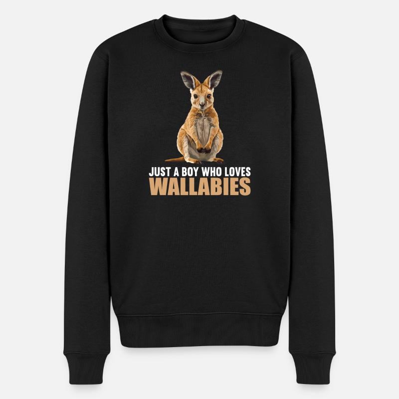 Wallabys Wallaby - Männer Premium Bio Pullover - Schwarz