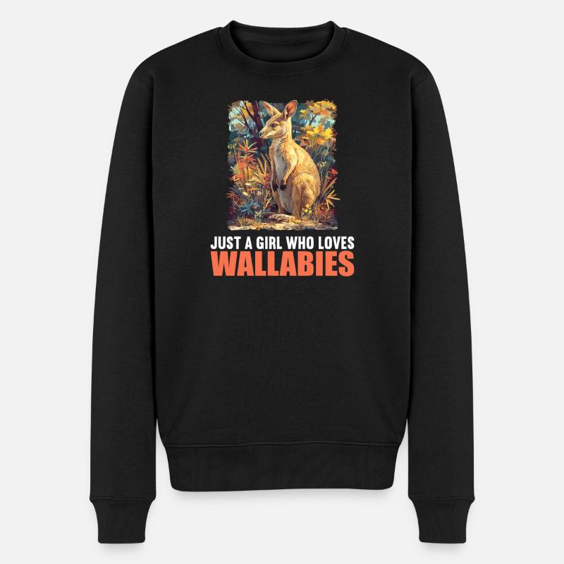 Wallabys Wallaby - Männer Premium Bio Pullover - Schwarz