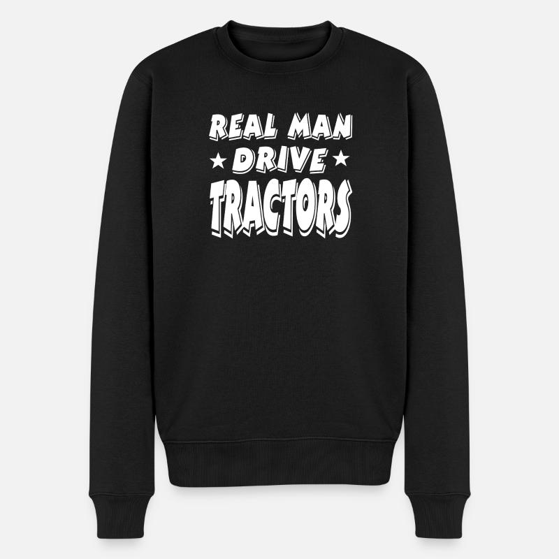 Traktor - Männer Premium Bio Pullover - Schwarz