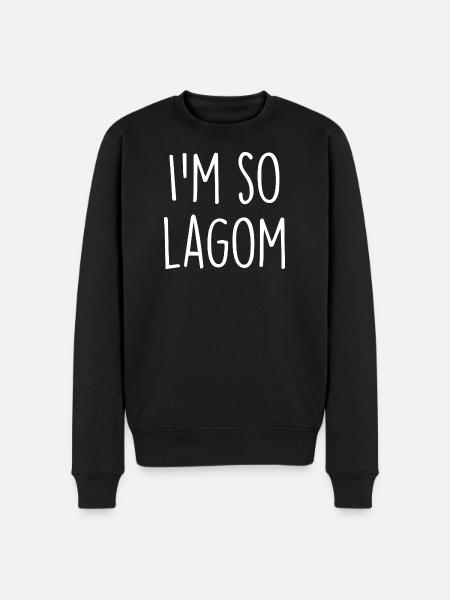 Lagom Sverige Sweden - Men's Premium Organic Jumper - black