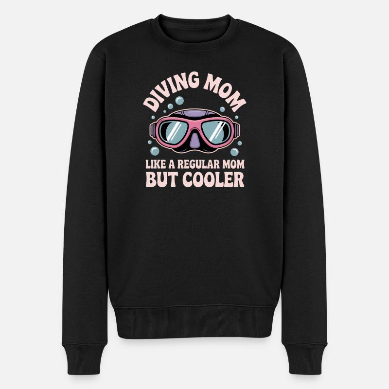 Plongée Dire Maman Drôle Plongée Cadeau - Pull Premium bio Homme - noir