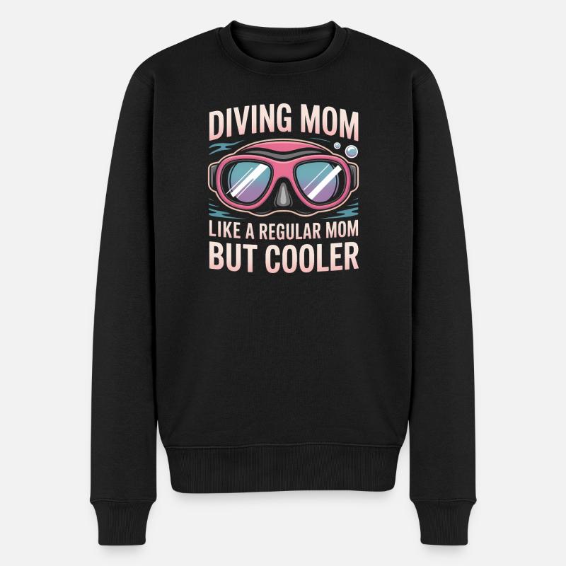 Plongée Dire Maman Drôle Plongée Cadeau - Pull Premium bio Homme - noir