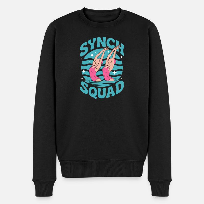 Synchronschwimmen Kunstschwimmen Wassersport - Männer Premium Bio Pullover - Schwarz