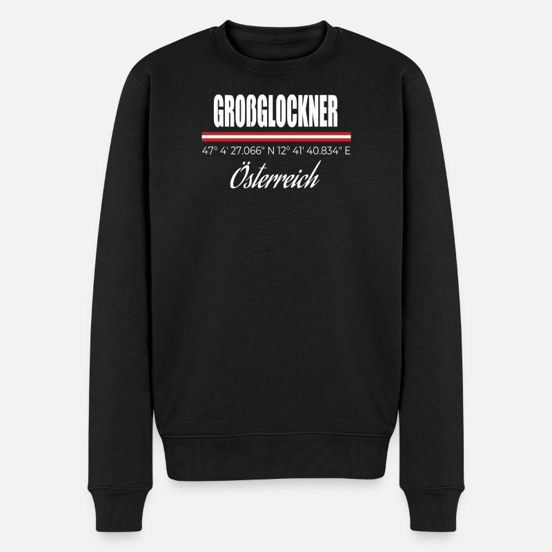 Großglockner - Männer Premium Bio Pullover - Schwarz